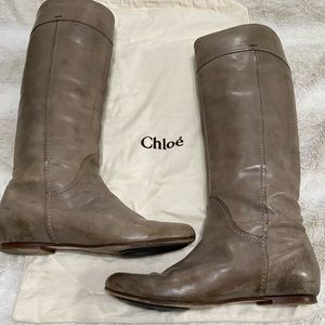 Vintage and authentic Chloe Flat tall Boots.